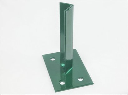 PLATINE POTEAU ROND TUBOGRAF VERT D48MM RAL 6005