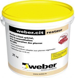 MORTIER POUR PIERRE DE TAILLE WEBER.CIT RESTAUR FF 70-7002 21KG