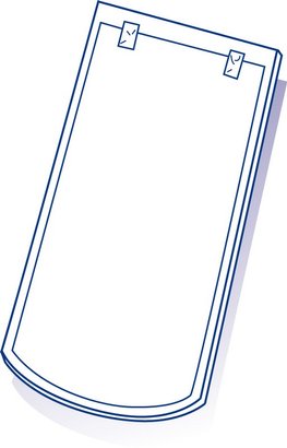 TUILE PLATE N 112 18 X 34.5-38 CM