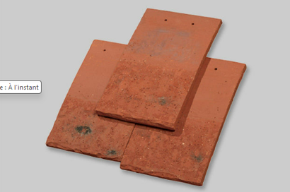Rive bardelis à ressaut droite Romane Canal / Latitude 12 terre cuite Vieilli Languedoc - long. 46,8 cm x larg. 18 cm
