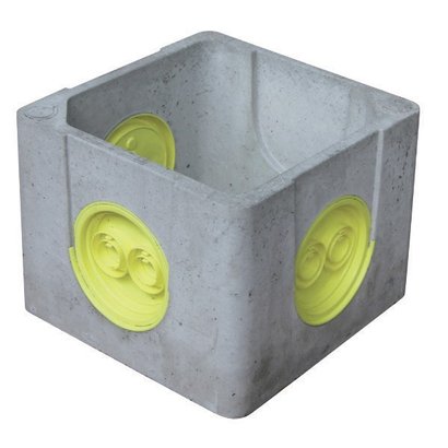 BOITE BETON A OPERCULES POUR EAUX PLUVIALES ET RESEAUX SECS 30 X 30