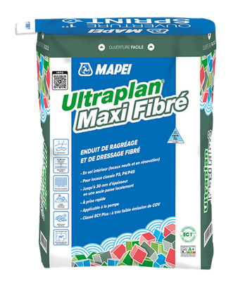Ragréage sol ULTRAPLAN MAXI FIBRE - ½ palette de 20 sacs de 25KG