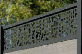 Décor CRIOS Horizontal pour clôture Alu – 180x30cm - Gris