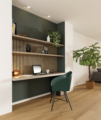 Profil de finition pour panneau décoratif MDF Chêne Naturel/Feutre noir - 2500x36/41MM ép.20MM