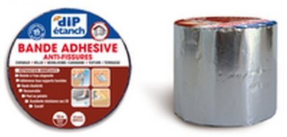 Bande Adhésive anti-fissure Dip Etanch 10m x 10cm Gris 1L
