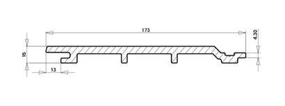 Bardage en composite WEO ESSENTIAL - 15 x 173MM L.3,90M - Light Grey