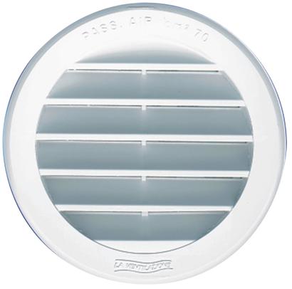 Grille ronde encastrable Ø100MM aluminium avec moustiquaire (A/M) - Autogyre
