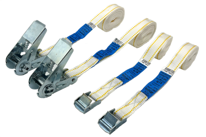 Lot de 4 sangles d'arrimage 25mm  