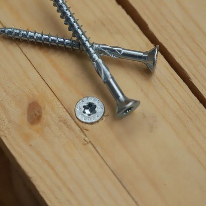 Vis STARBLOCK TX Tête fraisée Acier zingué blanc 4x70 Boite de 250