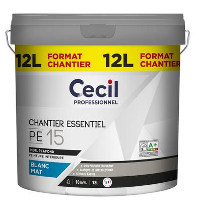 Peinture acrylique mat Cecil PE M15 blanc 12L