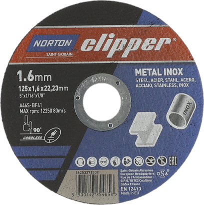 Disque à tronçonner PRO METAL/INOX  125x1,6x22,23 T41