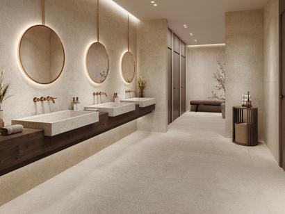 Carrelage sol intérieur NORDBY 60x60cm ép.9,5mm - Rectifié - Beige