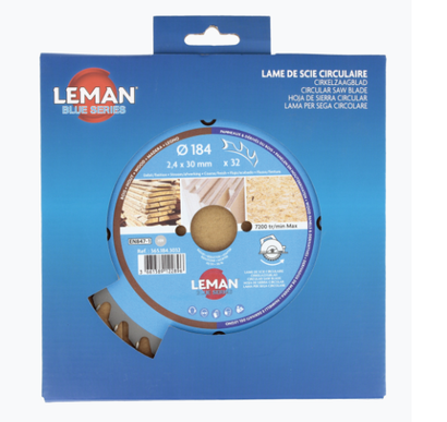 Lame scie circulaire bois Ø184 alésage 30 - Leman