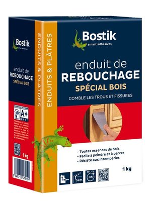 ENDUIT DE REBOUCHAGE BOIS POUDRE BOITE CARTON 1 KG