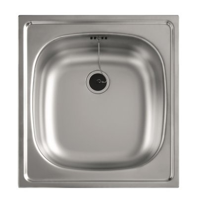 Évier inox/encastrer 1 cuve rectangulaire 435 x 470MM CIX610 lisse / vidage / bonde manuelle