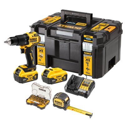 Kit perceuse à percussion XR 18V avec 32 embouts et 1 mesure de 5M