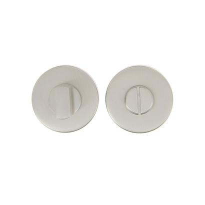 Lot de 2 rosaces adhésives Ø52MM pour condamnation/décondamnation – Acier nickel satiné mat
