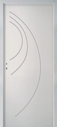 Bloc-porte Thermique INFINI à recouvrement - rainuré Groove Ame Isolante Climat B - Huisserie Eco+ 72 x 88MM - Serrure 3 points - poussant droit - 204 x 83CM 