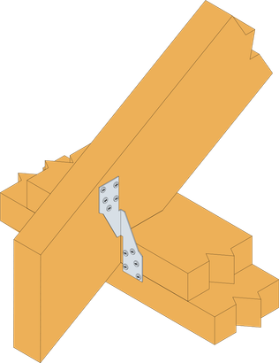 ETRIER POUR FERMETTE ET CHEVRON 152 X 40