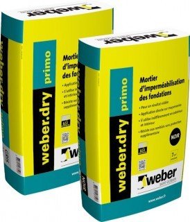 MORTIER D'IMPERMÉABILISATION DES FONDATIONS WEBER.DRY PRIMO NOIR 25KG