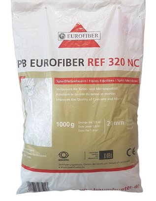 Fibres pour béton EUROFIBER 320NC Blanc 1KG - 20MM