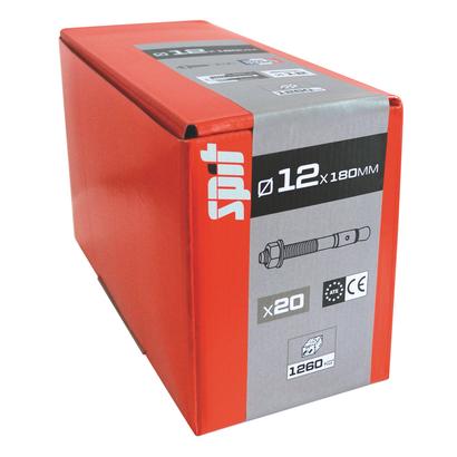 Goujon  à bague  FIX 3 SPIT   Ø12x180MM - Boite de 20 pièces