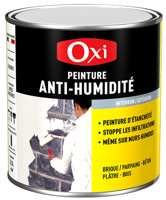 Peinture Anti Humidité Oxi - Blanc Mat - Pot de 0,5L