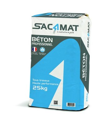 Béton pro haute performance prêt à l'emploi sac de 25 kgs - Classe C45 CE