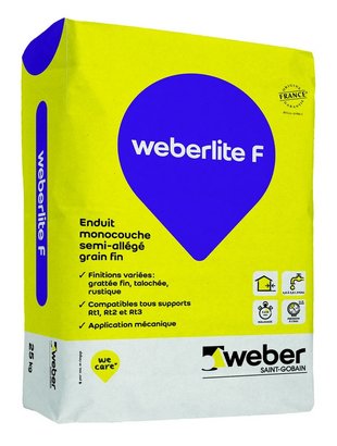 ENDUIT MONOCOUCHE ALLEGE WEBER.LITE F 36-240 25KG