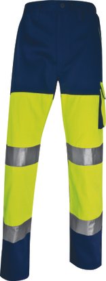 Pantalon  HV PHPA2 - Polyester - Jaune Fluo / Bleu Marine - T.L