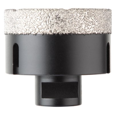 Scie trépan diamant ø68 à sec avec emmanchement M14 pour meuleuse