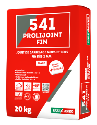 Joint carrelage PROLIJOINT fin classique mur et sol CG2 WA gris ciment 5kg (541)
