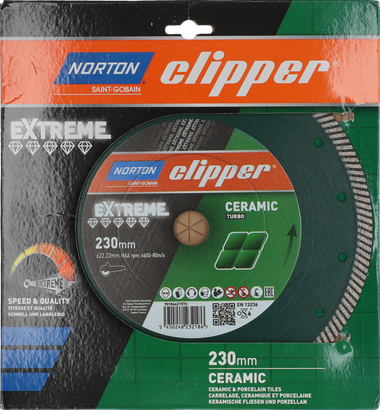 Disque diamant EXTREME CERAMIC TURBO / SUPER GRES XT 230x22,23