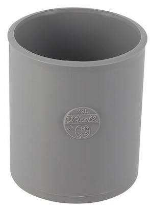Manchon Ø 63MM femelle-femelle à coller gris en PVC - Nicoll