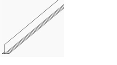 PROFILE DE DÉPART BLANC LONG 5 M HAUT 14 MM LARG 27 MM