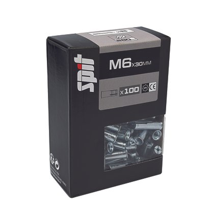 Cheville femelle à expansion GRIP SPIT par frappe   M6x23MM - Boite de 100 pièces