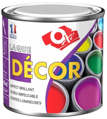 Laque acrylique DECOR EAU multi support brillante haut satin rouge rubis 60 mL