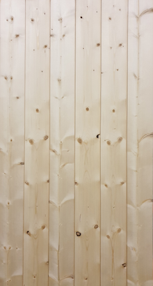 Lambris Naturel raboté Sapin du Nord - Profil Grain d'orge, rainage en bout - 12 x 135MM L. 2,65M