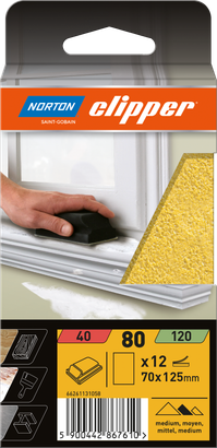 Garnitures recharges pour cale à poncer 70 x 125MM grain G80 - Lot de 12 pièces