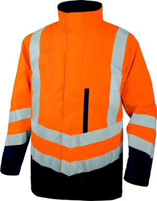 PARKA 4-1 HV ORANGE FLUO ET GILET OPTIMIUM EVOLUTION TAILLE XL
