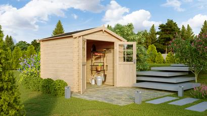 Abri de jardin en épicéa non traité Duty Free 248x238x216,8CM - OLG