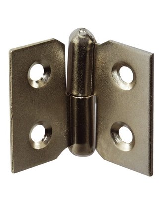 PAUMELLE DROITE POUR PORTE GAUCHE 30 X 40 ACIER NICKELE X2