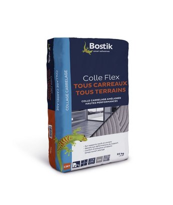 COLLE FLEX TOUS CARREAUX TOUS TERRAINS GRIS SAC PAPIER 25 KG