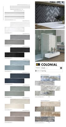 Panneau expo carrelage COLONIAL 7,5x30 - Pnx format 1924x1005x30mm