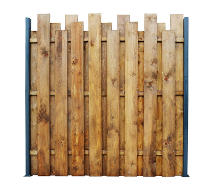 Kit de clôture Vertiwood sapin blanc traité classe 3 brun en 22mm - 1,80m x 1,70m / 1,90m