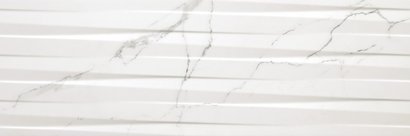 Carrelage mural faïence STATUARIO 30x90cm ép.9mm - Rectifié - Relieve Blanco Mate