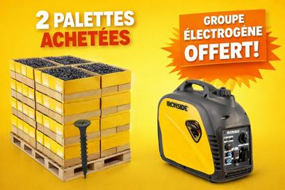 Vis TTPC 35 x 2,5 & 35 x 3,5MM 2 palettes + Groupe électrogène offert - Ironside