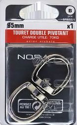Touret double Ø Œil : 20mm Acier nickelé Blister de 1
