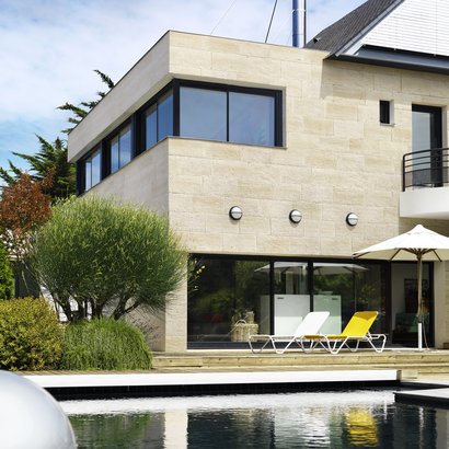 Chaîne d'angle BRECY L.50/55/60x l.20/25/30x Ht30cm ép.2cm 0,9ml - Coloris Ton Naturel