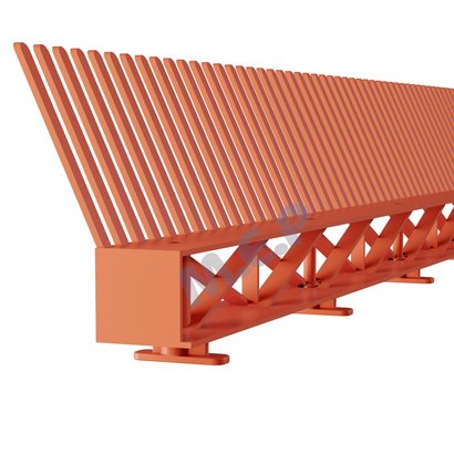 LITEAU VENTILATION + PEIGNE EGOUT H85MMx1ML ROUGE TERRACOTA